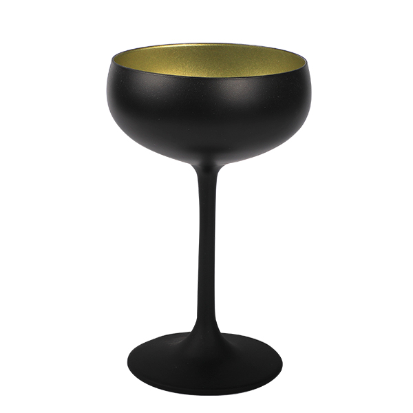 Sektschale, Stölzle, Elements, Schwarz/Gold - 230ml