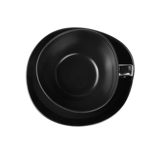 Milchkaffee-Untertasse, APS Porcelain, Ming Black