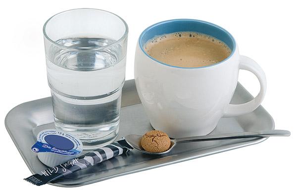 Serviertablett, APS, KAFFEEHAUS, Edelstahl - 21,1 x 12,6cm