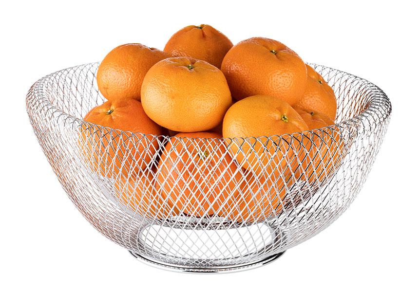 Brot- & Obstkorb, APS, Wire, Silber - Ø31cm