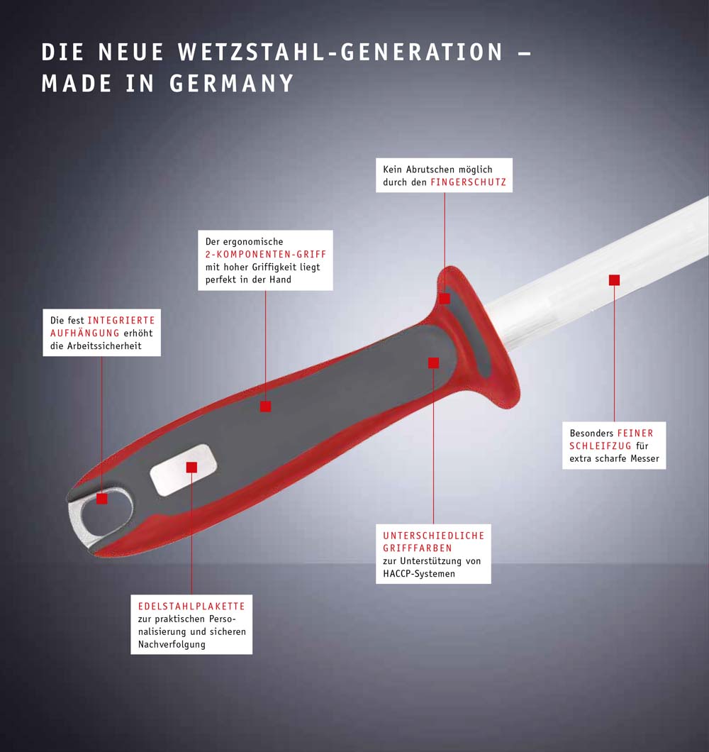 Abziehstahl rund, Giesser, PrimeLine - L 31 cm