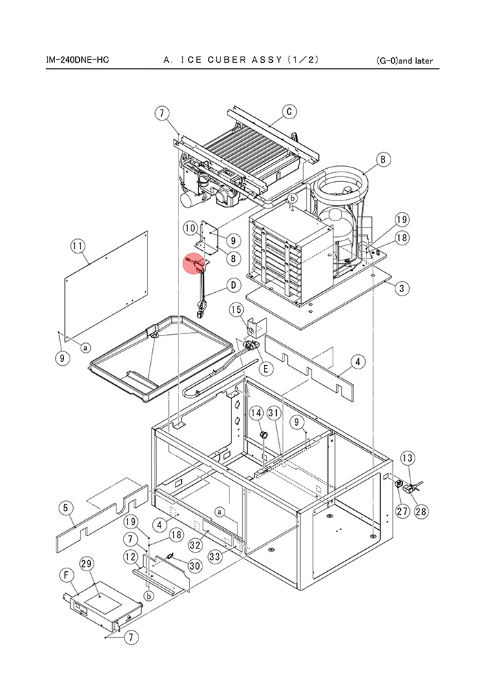 Mikroschalter für Behälterendschalter, Hoshizaki, IM-240