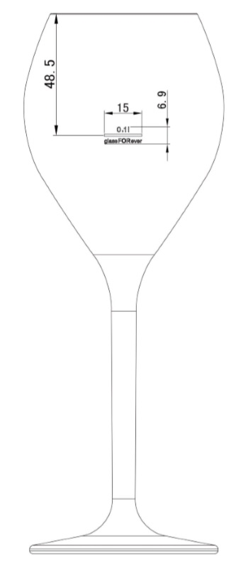 Champagnerkelch (Polycarbonat), glassFORever - Eichstrich:0,1l