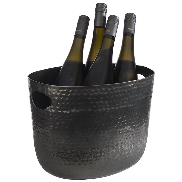 Weinkühler / Sektkühler, APS, Aluminium, Schwarz - 7 Liter