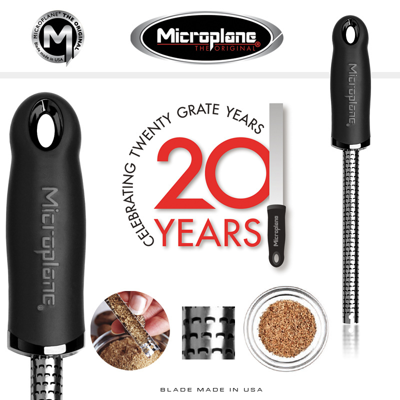 Gewürzreibe, Microplane, Schwarz - 21,5 cm