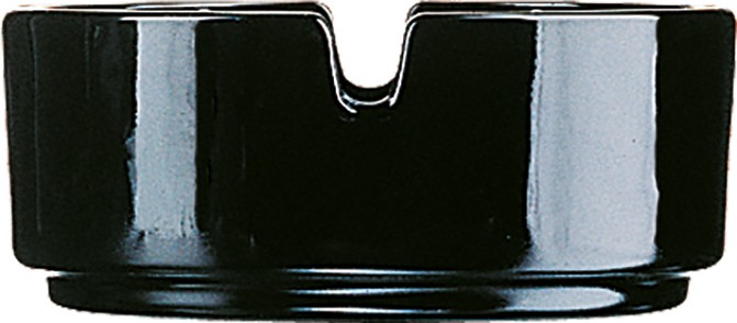 Aschenbecher, Arcoroc, Glas, Schwarz - Ø 10,7 cm | H 3,4 cm