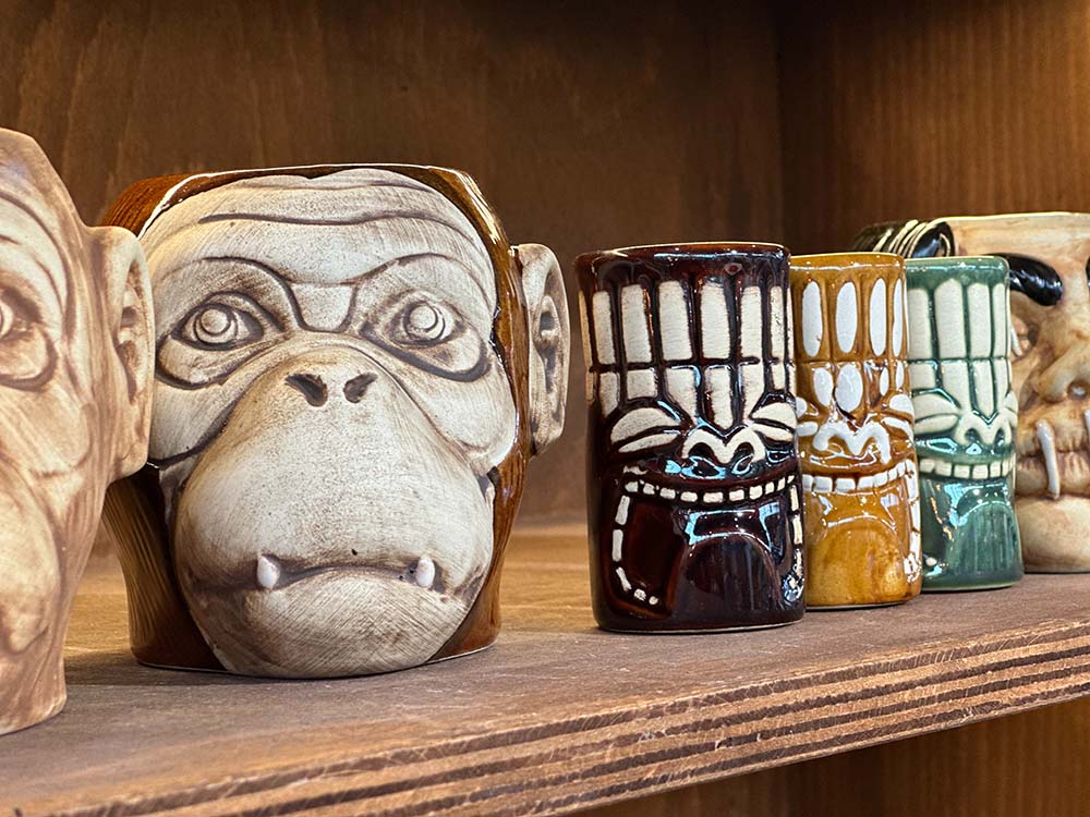 Tiki Becher Affe glänzend, APS Tiki, Porzellan - 550 ml