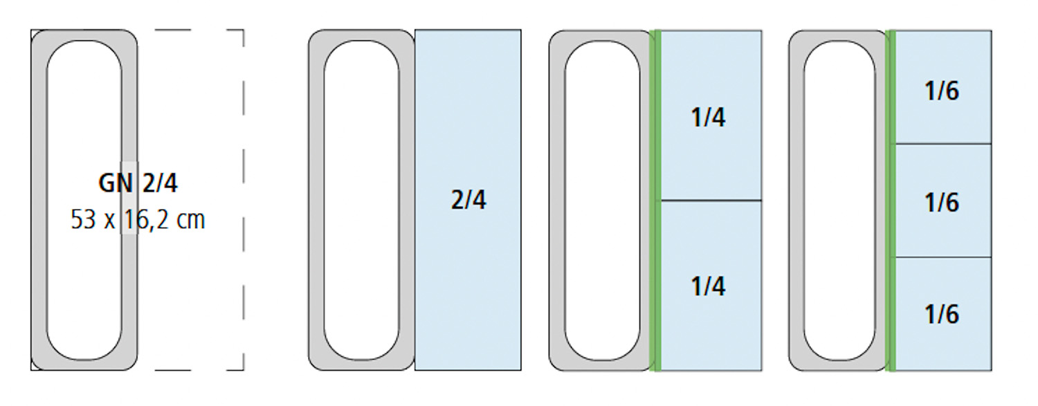 GN 2/4-40, APS, Edelstahl, Silber - 2,4 Liter