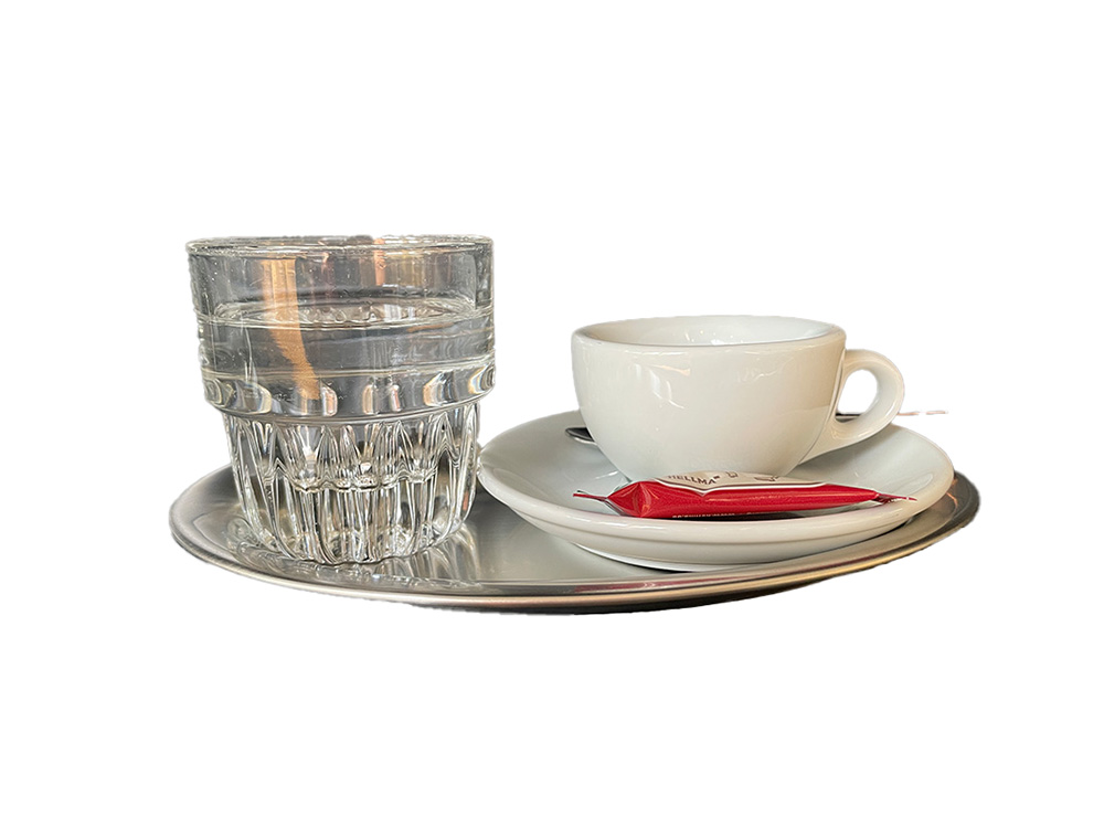 Espressotablett oval, WAS Germany, Edelstahl - 19,5 x 15 cm