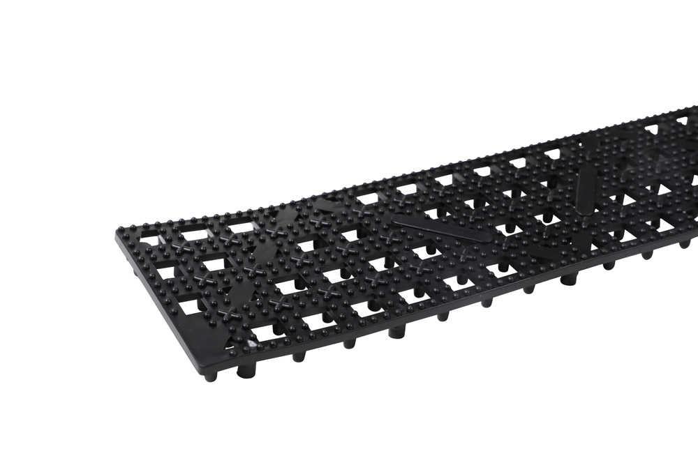 Bar Mat Strip, Dri-Deck, Kunststoff, Schwarz - 8 cm x 26 cm